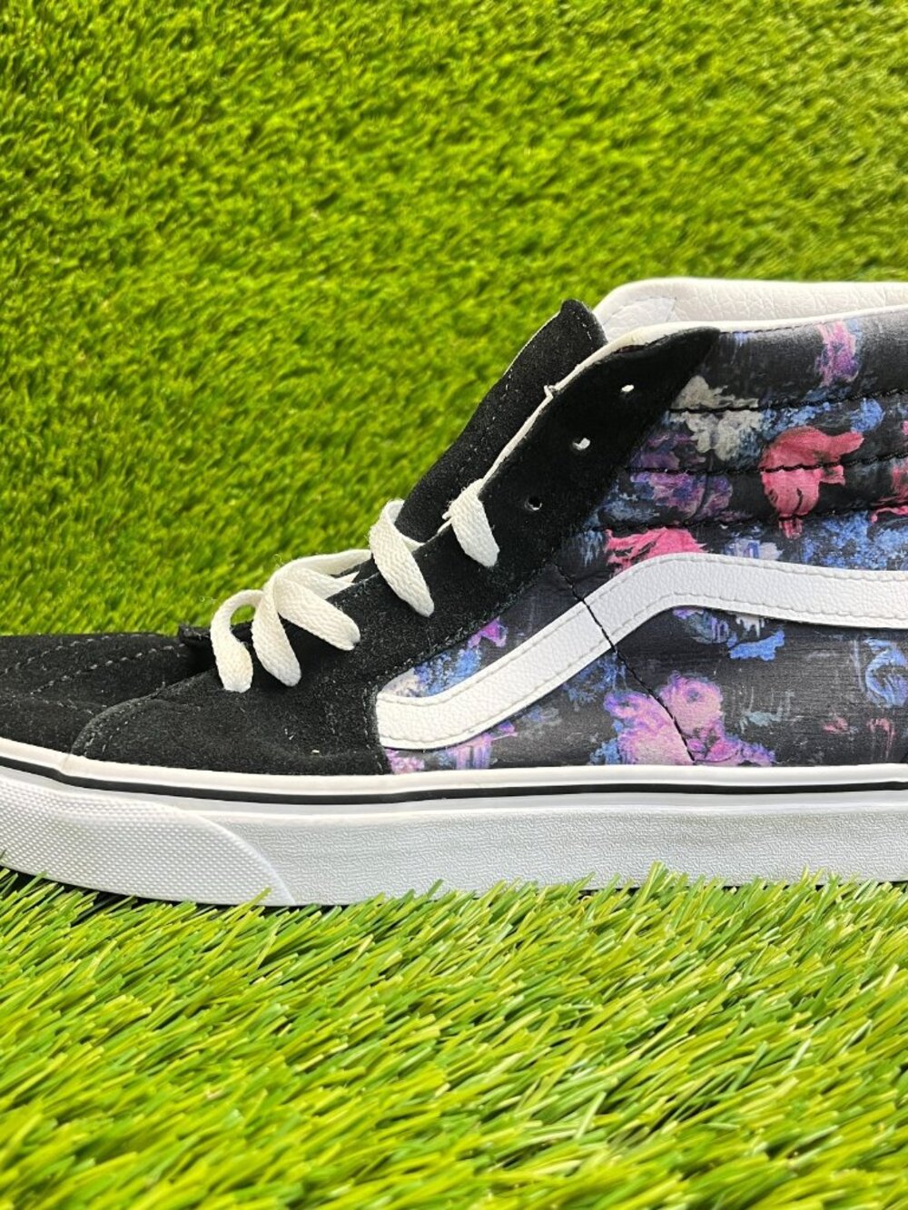 Vans Sk8-Hi Mens Size 8 Black White Athletic Skateboarding Shoes Sneakers - Picture 4 of 11